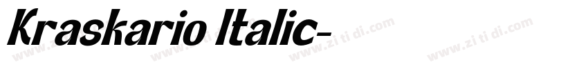 Kraskario Italic字体转换